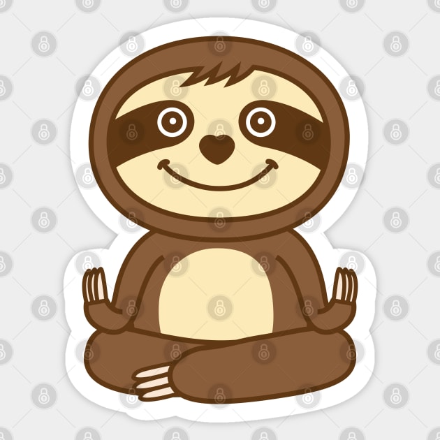 Cute Sloth Yoga Sticker by Plushism